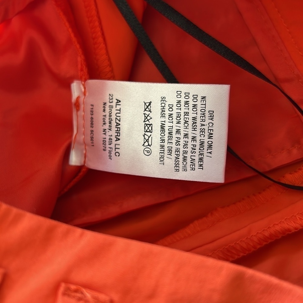 ALTUZARRA Tyr Wide-Leg Pleated Pants Bright Orange - Picture 11 of 15